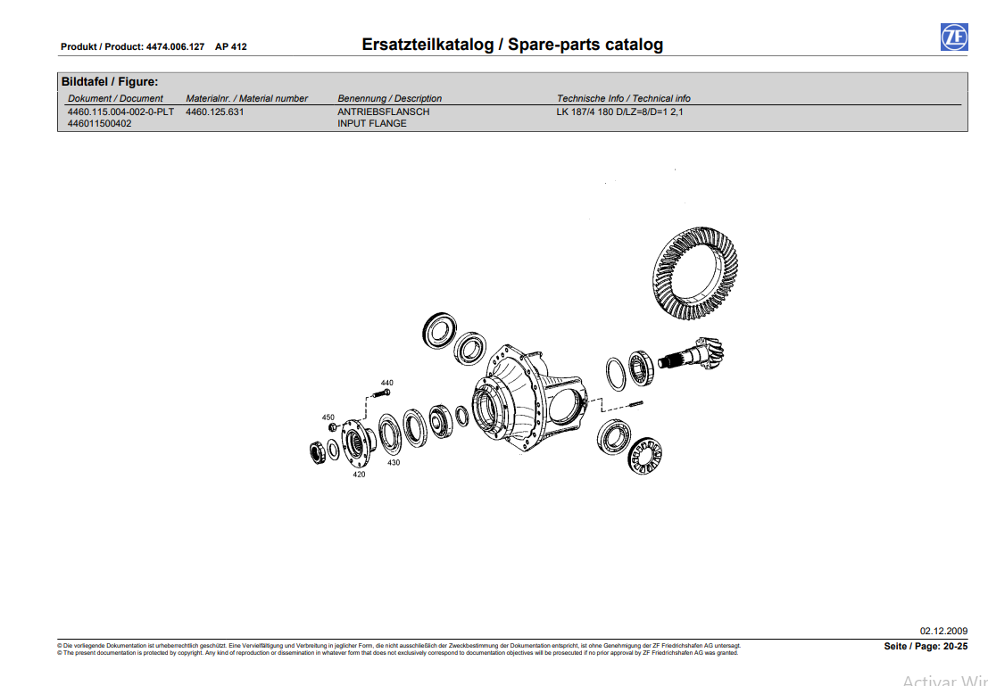 Manual de Partes Eje Delantero ZF AP 412 - 4474.006.127