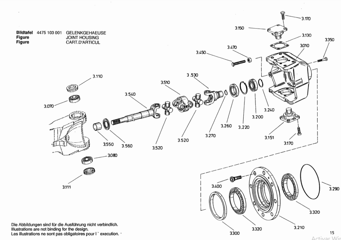 Manual de Partes Eje Delantero ZF AS-2035 - 4475 005 034-038-047-050-077-078