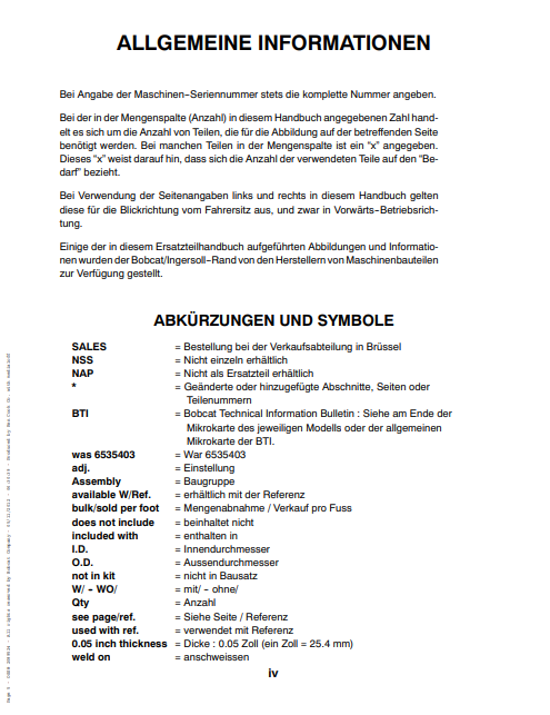 Manual de Partes Excavadora Compacta Bobcat E80