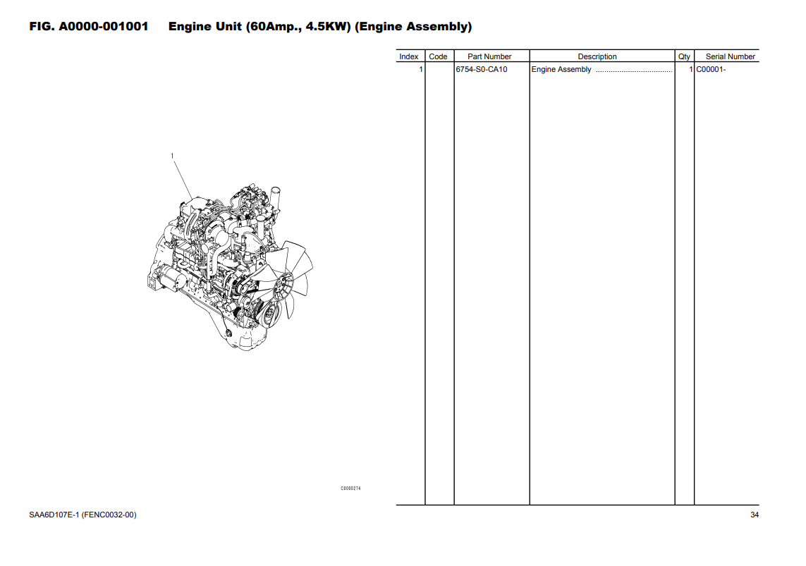 Manual de Partes Excavadora Komatsu PC210-10M0 , PC210LC-10M0