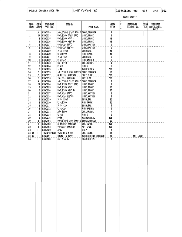 Manual de Partes Excavadora LinkBelt 800 LX Tier III