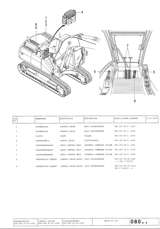 Manual de Partes Excavadora Terex TC225