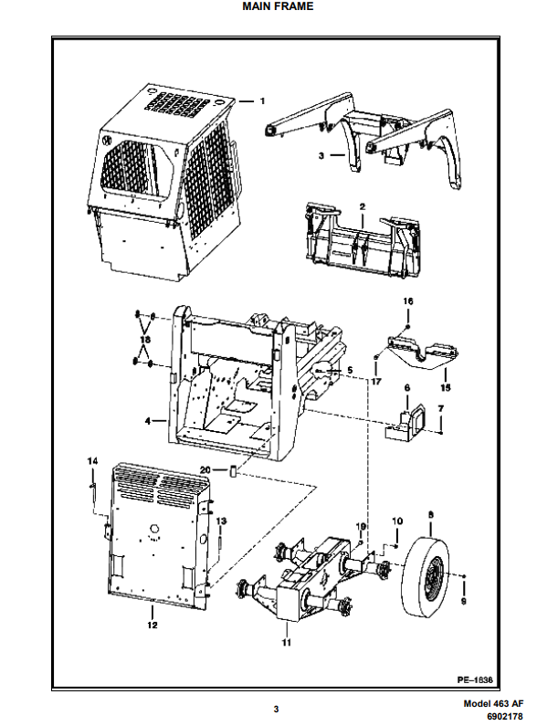 Manual de Partes Minicargador Bobcat 463