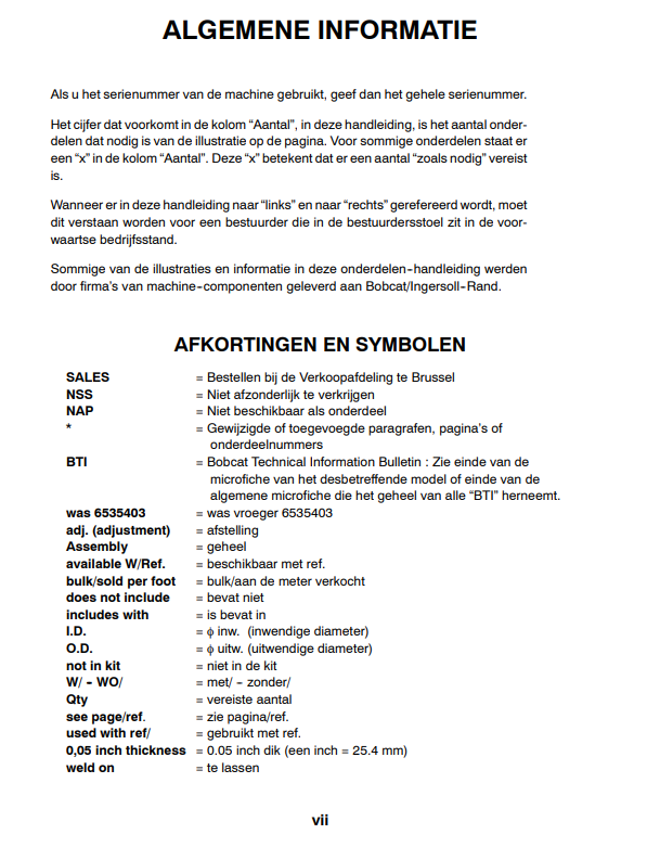 Manual de Partes Minicargador Bobcat S220