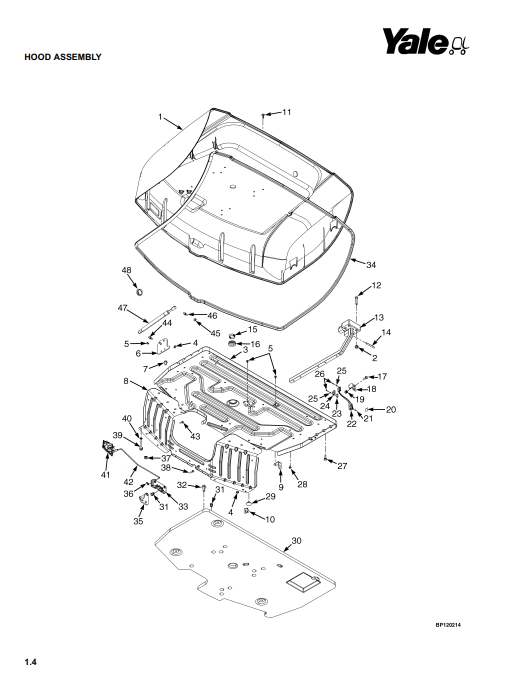 Manual de Partes Montacarga Yale GLP GDP40VX5, GLP GDP40VX6,GLP GDP45SVX5, GLP GDP45VX6, GLP GDP50-55VX