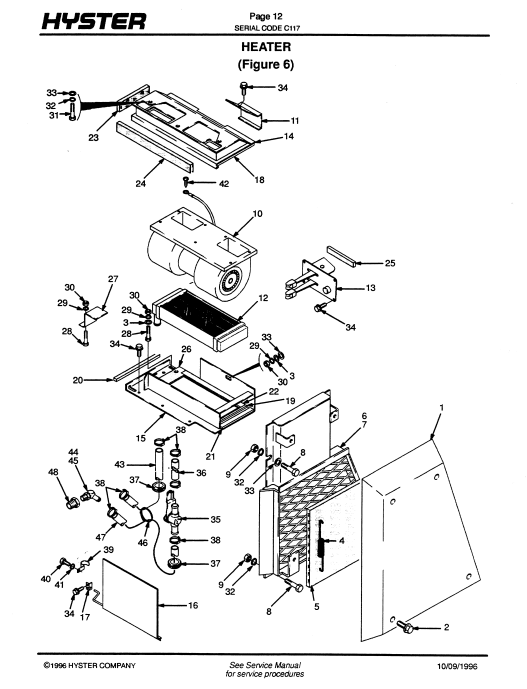 Manual de Partes Montacargas Hyster H800, H880, H970C, H1050CH (C117)