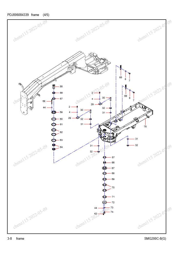 Manual de Partes Motoniveladora Sany SMG200C-8(G)