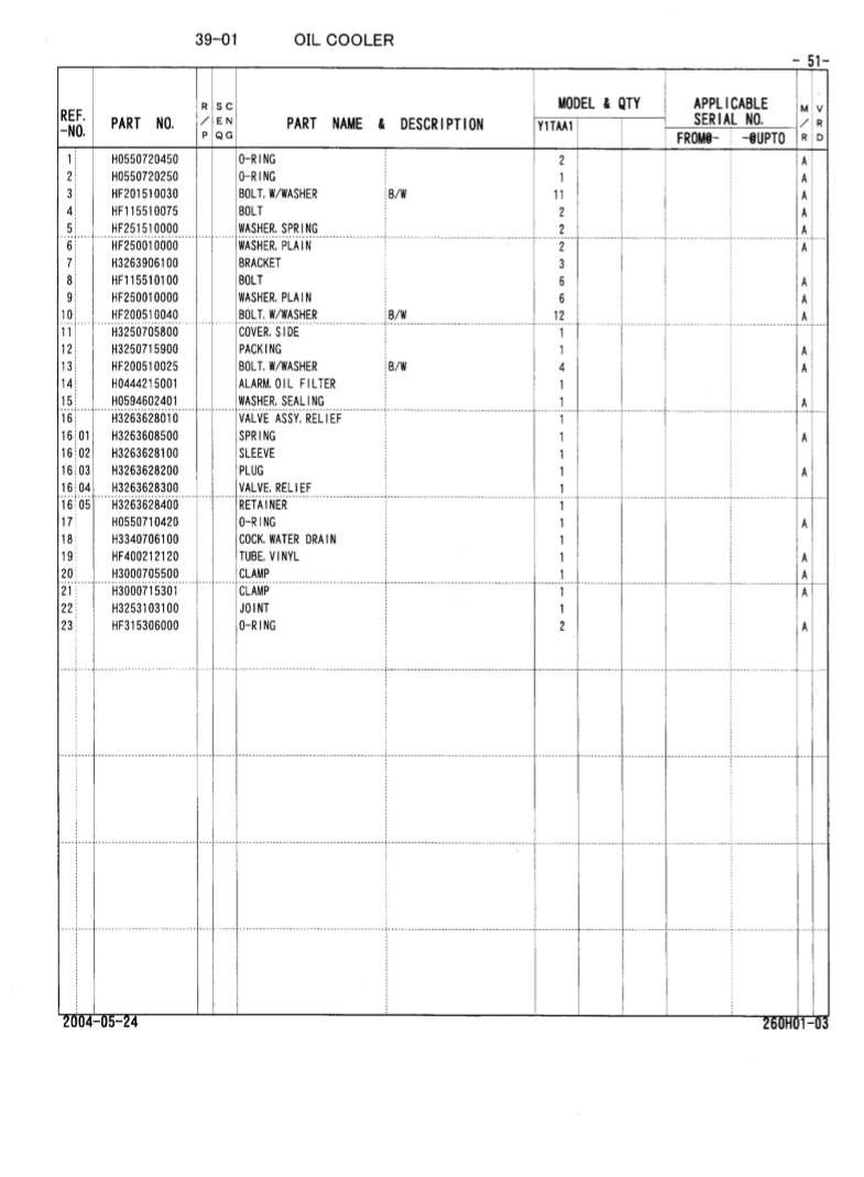 Manual de Partes Motor Mitsubishi - Hitachi S12A2-Y1TAA1