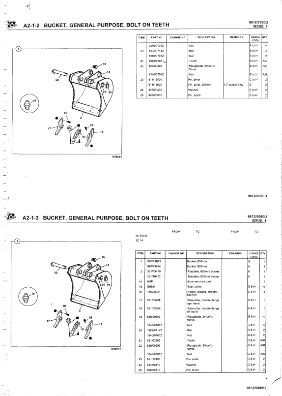 Manual de Partes Retroexcavadora JCB 3C, JCB 3C Plus