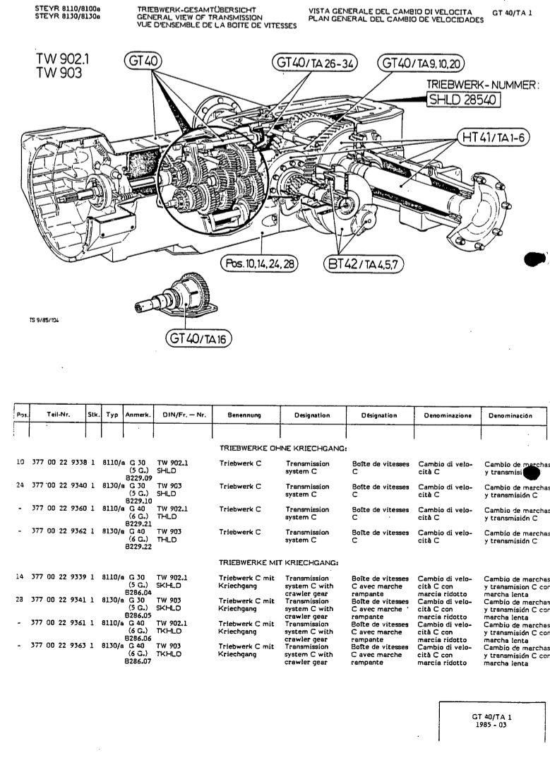 Manual de Partes Tractor Case - Steyer 8110, 8110a, 8130, 8130a