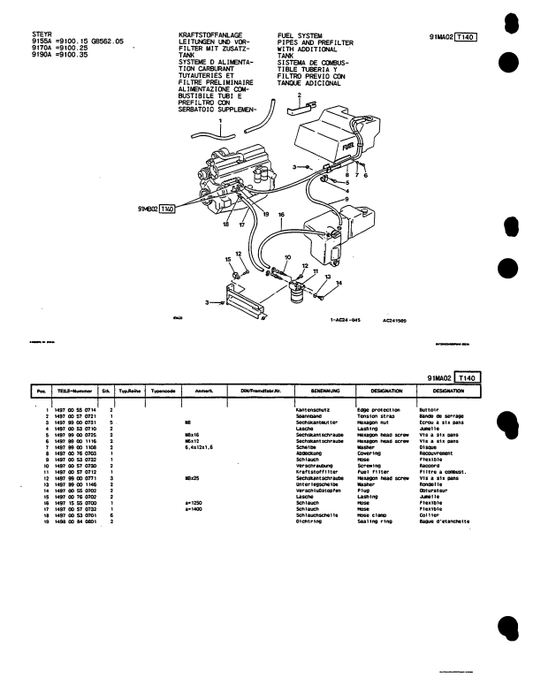 Manual de Partes Tractor Case - Steyer 9155, 9170, 9190