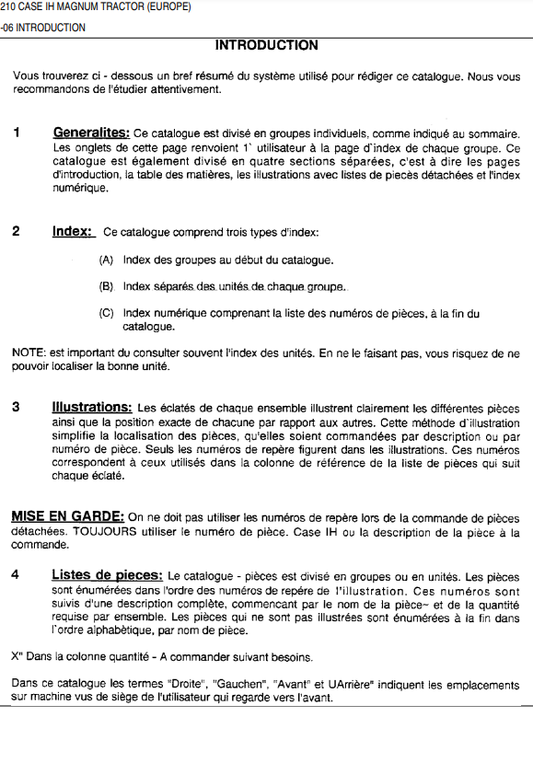 Manual de Partes Tractor Diesel Case 7210, 7220