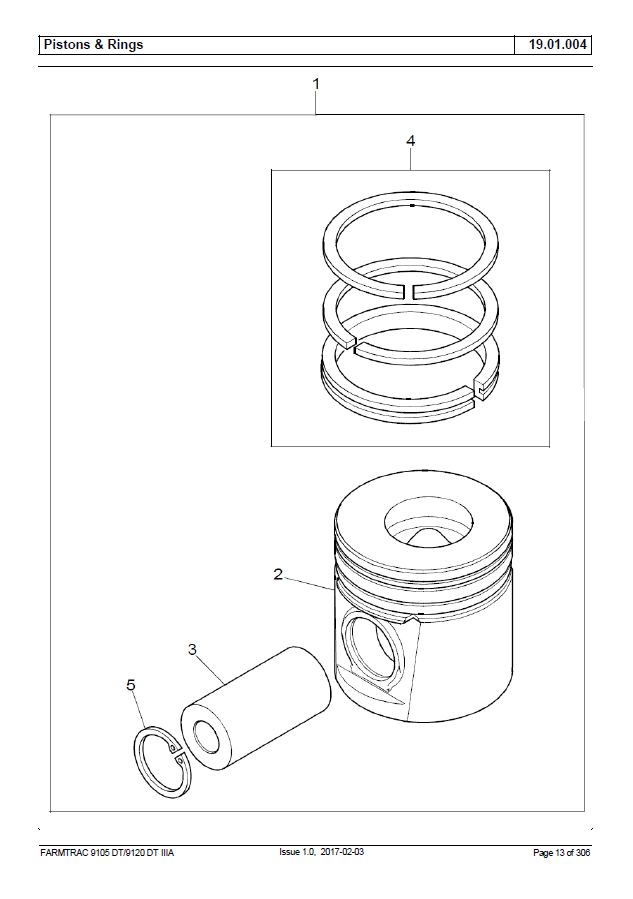 Manual de Partes Tractores Farmtrac 9105 DT, 9120 DT IIIA