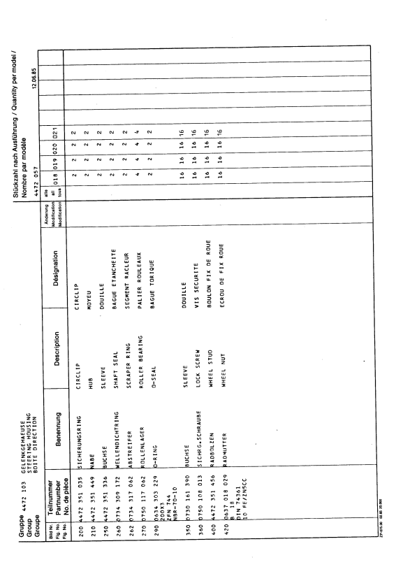 Manual de Partes Transmisión ZF APL 330 - 4472, 057, 018, 019, 020, 021