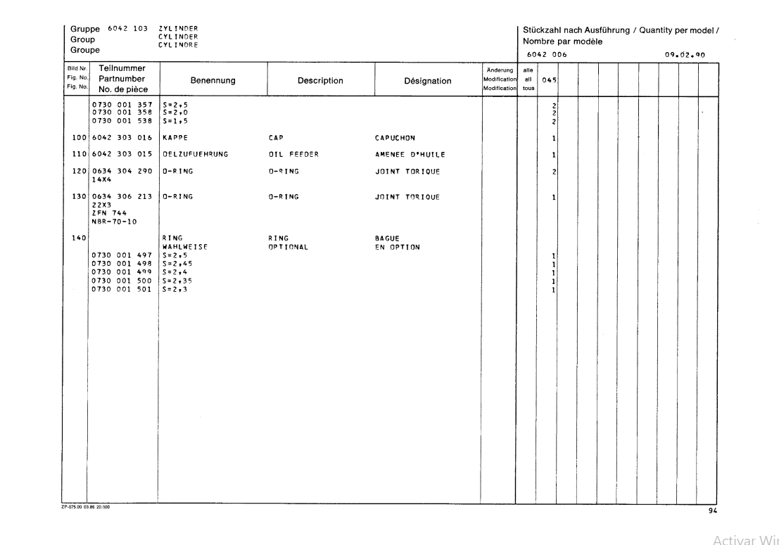 Manual de Partes Transmisión ZF T-3445 - 2068 045 061-062-063 - 6042 006 045 (KR-25)