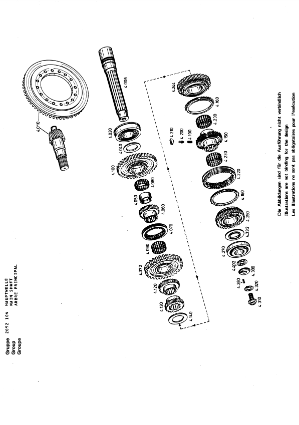 Manual de Partes Transmisión ZF T-3500 - 2052 098 002