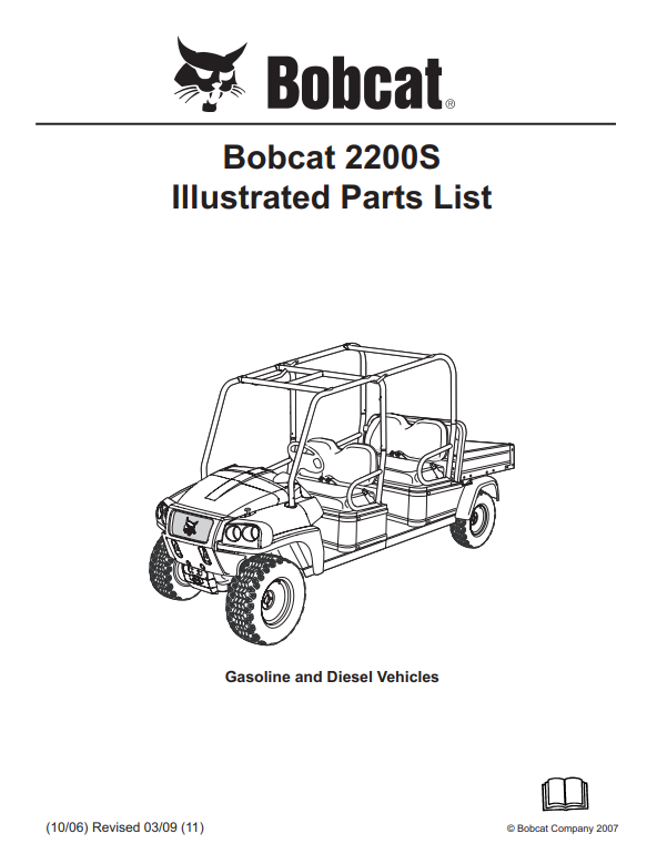 Manual de Partes Vehiculo de Golf Utilitario Bobcat 2200S