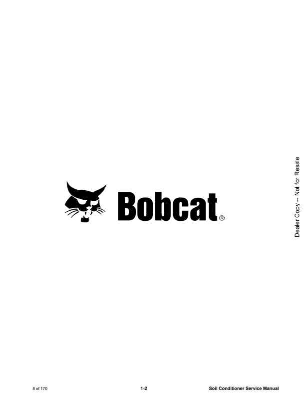 Manual de Reparación Acondicionador de suelos Bobcat