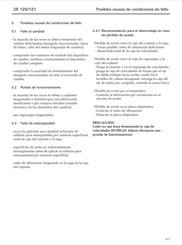 Manual de Reparación Bomba ZF DUOPLAN - 2K 120 121 - 4161 751 301c