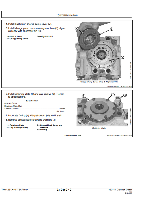 Manual de Reparación Bulldozer John Deere 850J-II