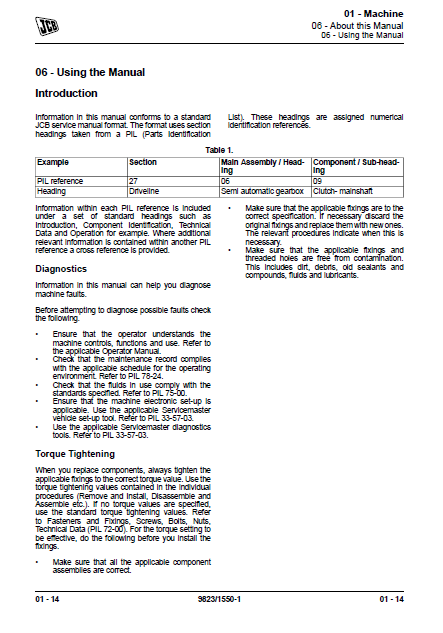 Manual de Reparación Caja de Cabios Transmisión Mecanica JCB TG300, TG310