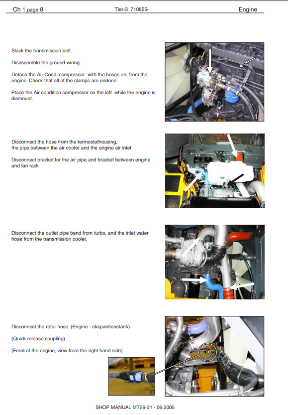 Manual de Reparación Camión de Escombros Doosan MT26 -MT31