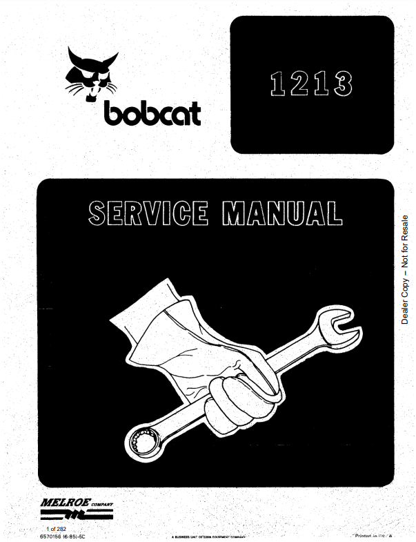 Manual de Reparación Cargador Bobcat 1213