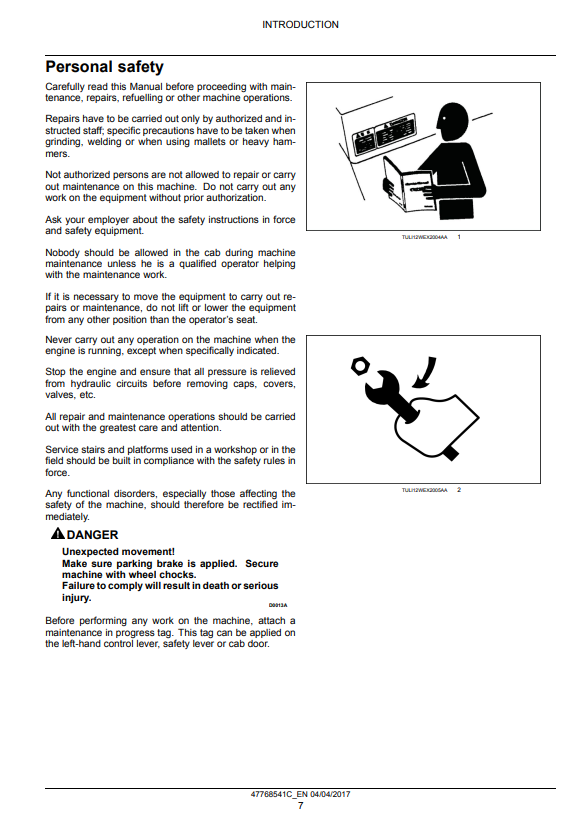 Manual de Reparación Cargador Compacto New Holland W50C TC, W50C ZB, W60C TC, W60C ZB, W70C HS, W70C, W80C HS, W80C Stage IIIB