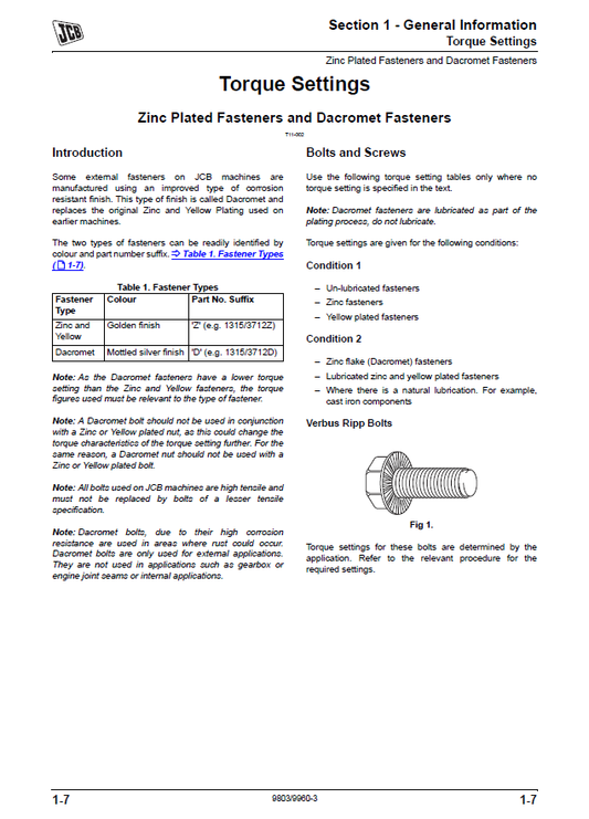 Manual de Reparación Retroexcavadora JCB 1CX