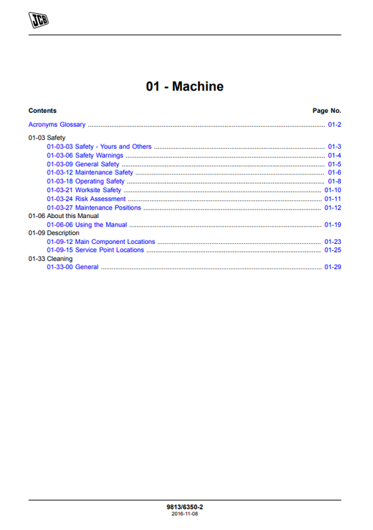 Manual de Reparación Cargador JCB 411HT, 413S, 417HT