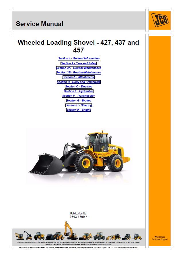 Manual de Reparación Cargador JCB 427, 437 y 457