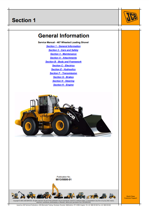 Manual de Reparación Cargador de Ruedas JCB 467