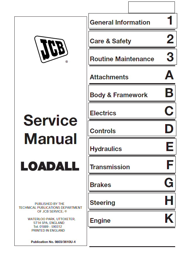 Manual de Reparación Cargador JCB 504B 526