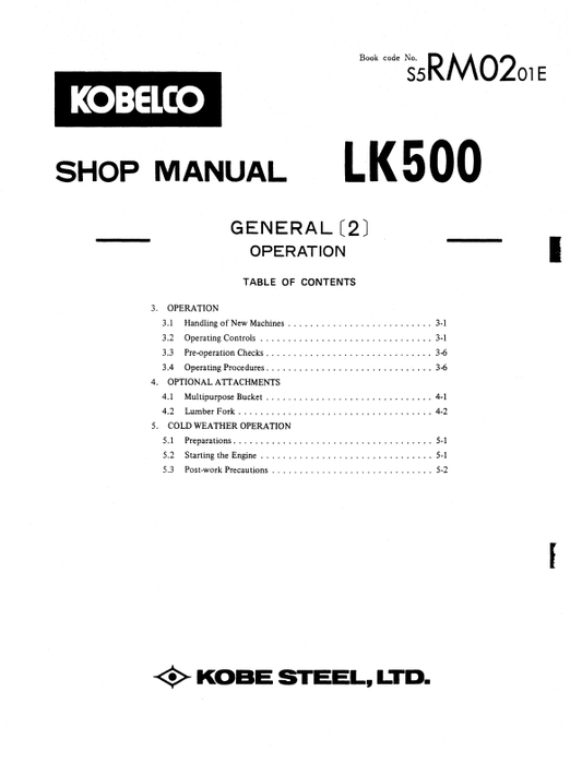 Manual de Reparación Cargador Kobelco LK500