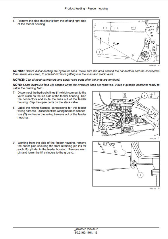 Manual de Reparación Cosechadora New Holland CR6.80, CR6.90, CR7.90, CR8.90, CR9.90