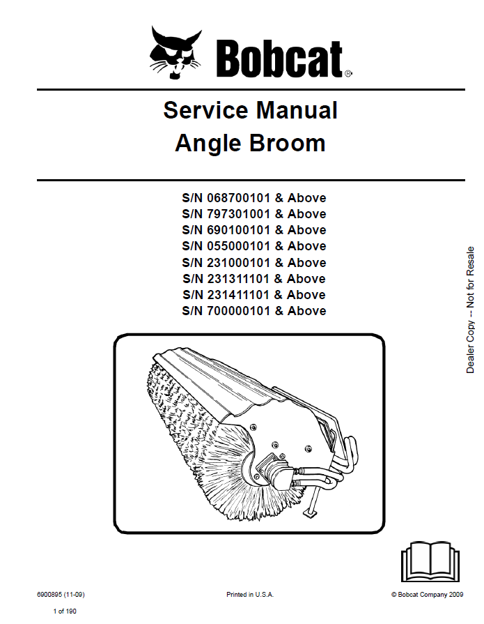 Manual de Reparación Escoba Angular Bobcat