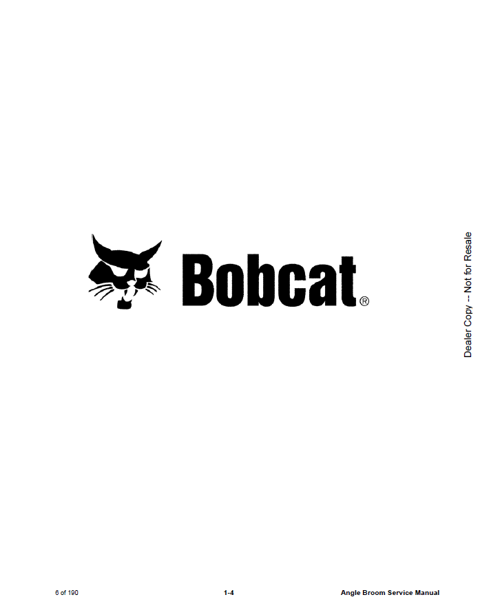 Manual de Reparación Escoba Angular Bobcat