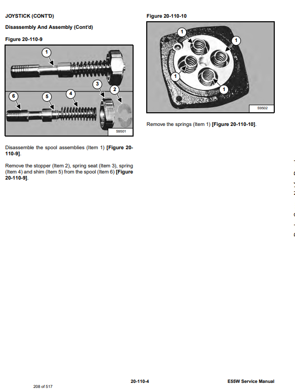 Manual de Reparación Excavadora Bobcat E55W
