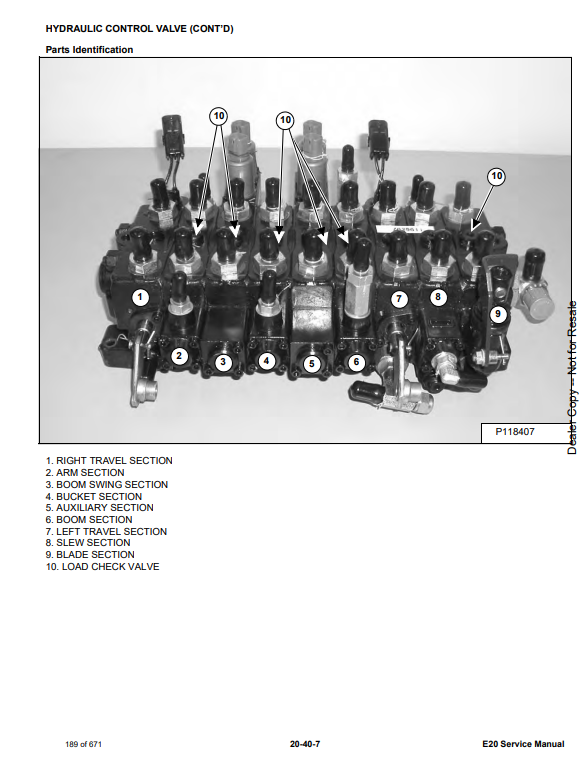 Manual de Reparación Excavadora Compacta Bobcat E20