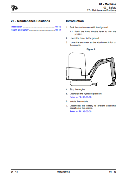 Manual de Reparación Excavadora Compacta JCB 15C-1, 16C-1, 18Z-1, 19C-1, 19C-1