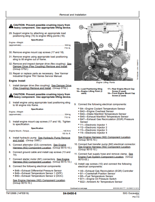 Manual de Reparación Excavadora Compacta John Deere 50G