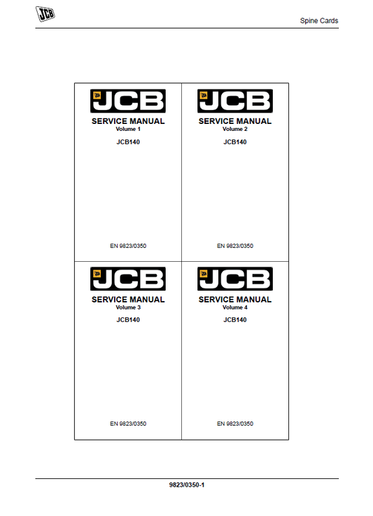 Manual de Reparación Excavadora JCB 140