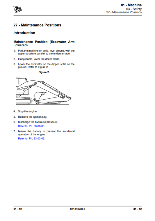 Manual de Reparación Excavadora JCB 210X, 220X