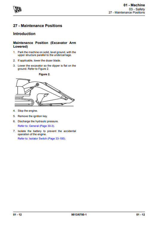 Manual de Reparación Excavadora JCB305, JS305