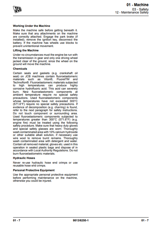 Manual de Reparación Excavadora JCB 55Z-1, 57C-1