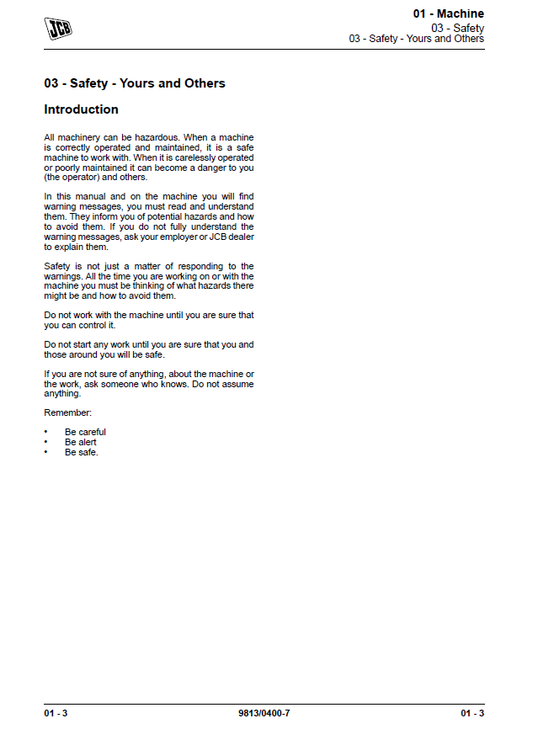 Manual de Servicios Excavadora JCB JS140, JCB JS200, JCB JS205, JCB JS215