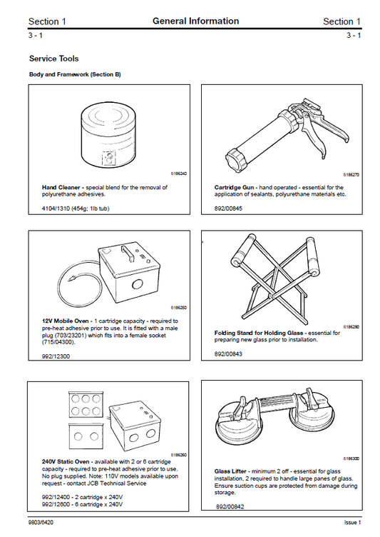 Manual de Reparación Excavadora JCB JS330, JS450, JS460, JS500