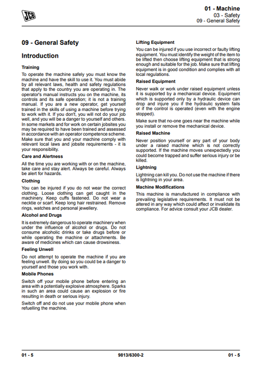 Manual de Reparación Excavadora JCB JZ140 T4i, JZ141 T4F