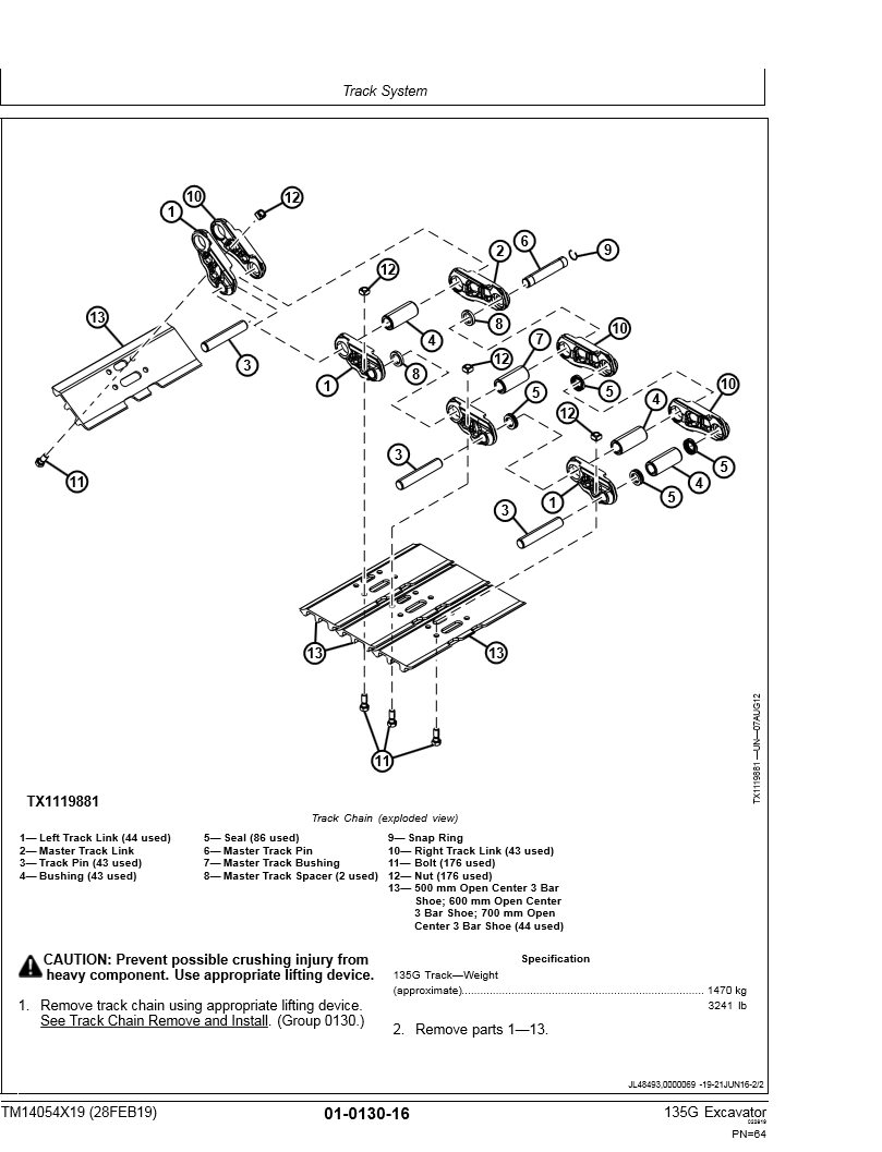 Manual de Reparación Excavadora John Deere 135G