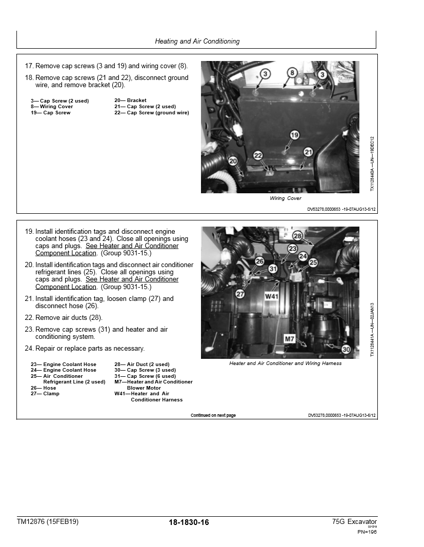 Manual de Reparación Excavadora John Deere 75G